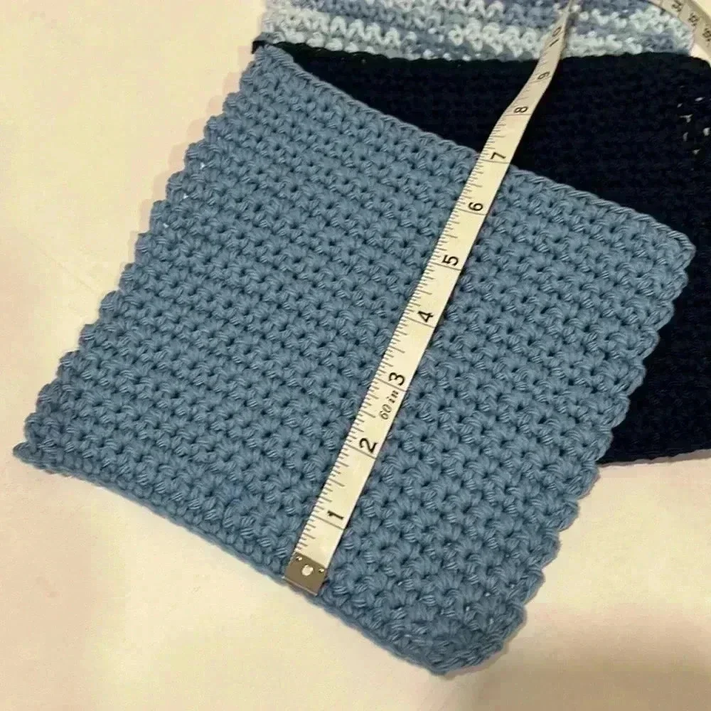 Hand Crocheted Washcloth/Dishcloth - Set of 3